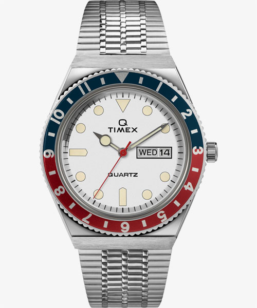 腕周り長さ24cmQ TIMEX  TW2U61800 SILVER アナログ 腕時計 クォーツ