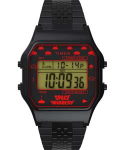 TIMEX　スペースインベーダーコラボ゛デジタル腕時計　ブラックカラーブラック