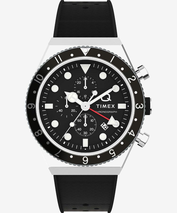 Q TIMEX 3タイムゾーン クロノグラフ | TIMEXオンラインストア