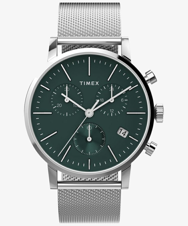 Q TIMEX 3タイムゾーン クロノグラフ グリーンダイアル | TIMEX 