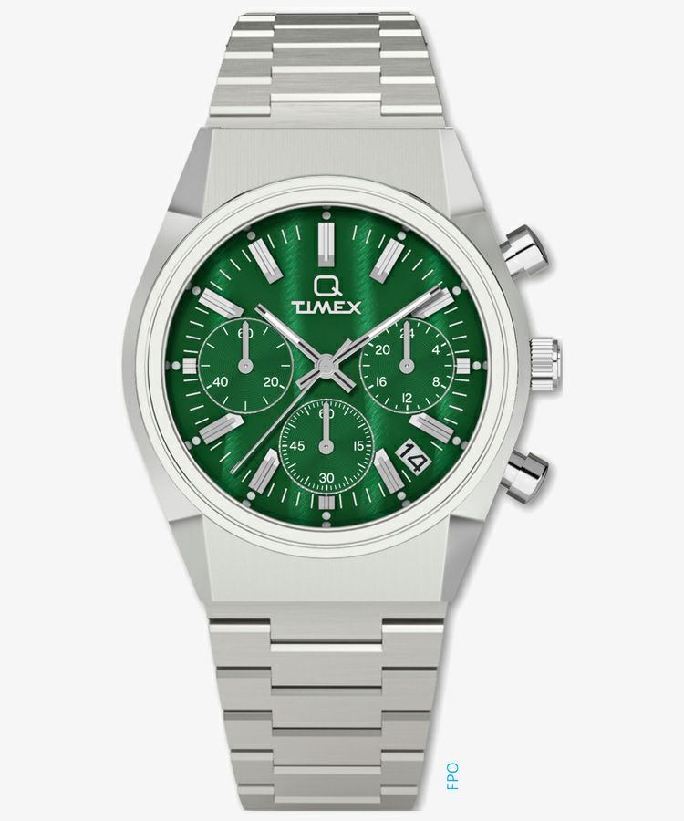 Q TIMEX 3タイムゾーン クロノグラフ ホワイトダイアル | TIMEX 