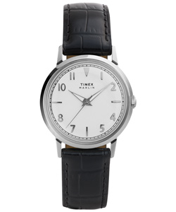 【美品】TIMEX マリーン　稼働　腕時計 WR50M ブラックレザー 美品】TIMEX マリーン 稼働 腕時計 WR50M ブラックレザー 楽天